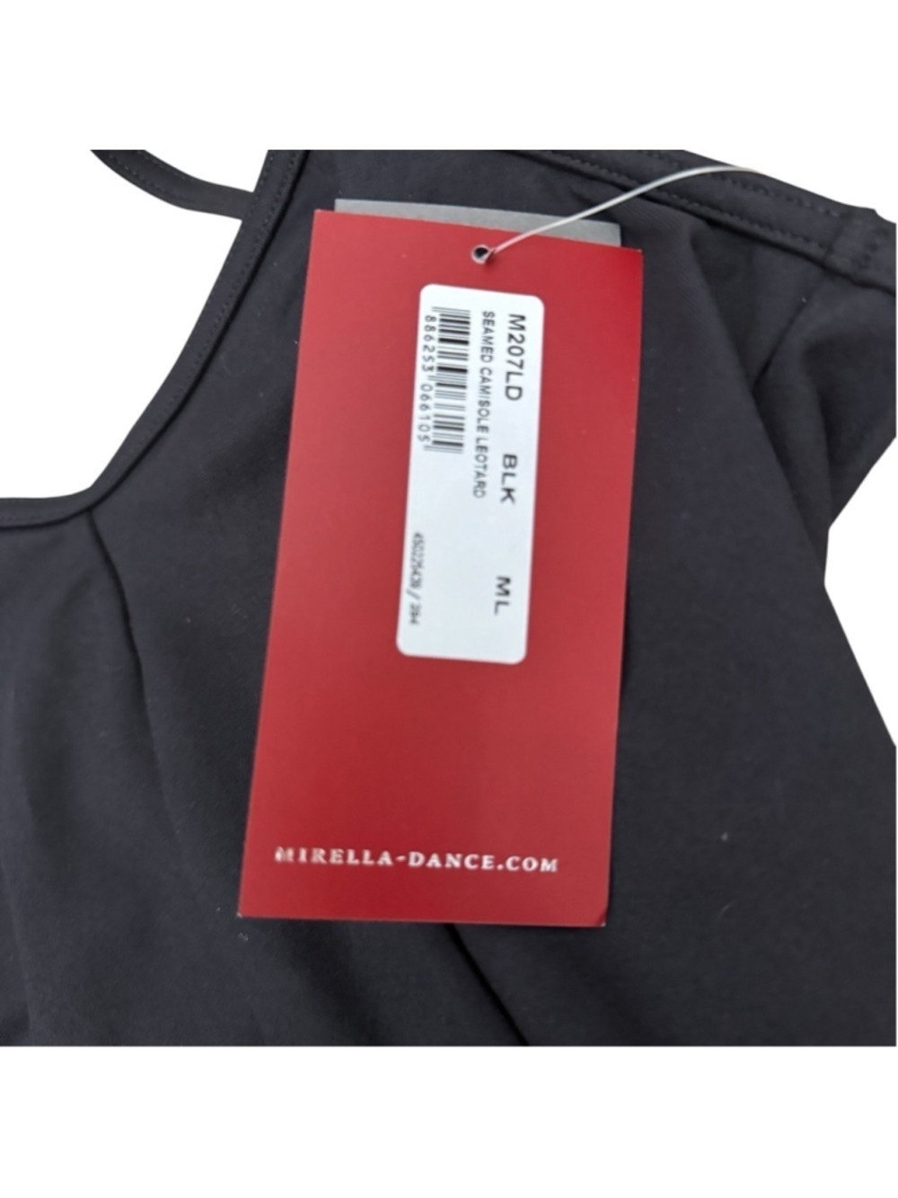 Mirella Black Camisole Ballet Leotard ML NWT Dancewear DriTex - Picture 3 of 5